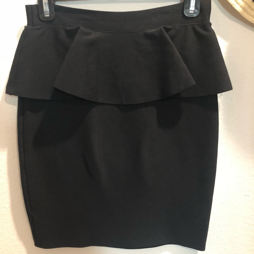 BCBGMaxAzria Black Peplum Skirt - Small